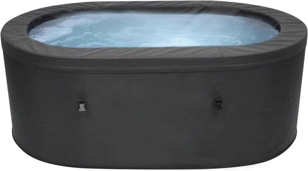 2-Person Oval Spa Hot Tub 🛁 Relaxing Foam & Textilene Design with 90 Aqua Jets 🌊 Perfect for Backyard & Patio