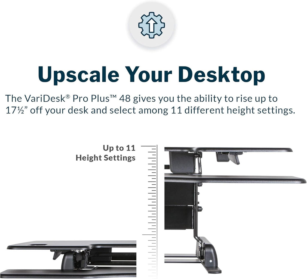 Adjustable Standing Desk Converter 🖥️ Ergonomic Spring-Assisted Sit-Stand Workstation ✨ Perfect for Home & Office