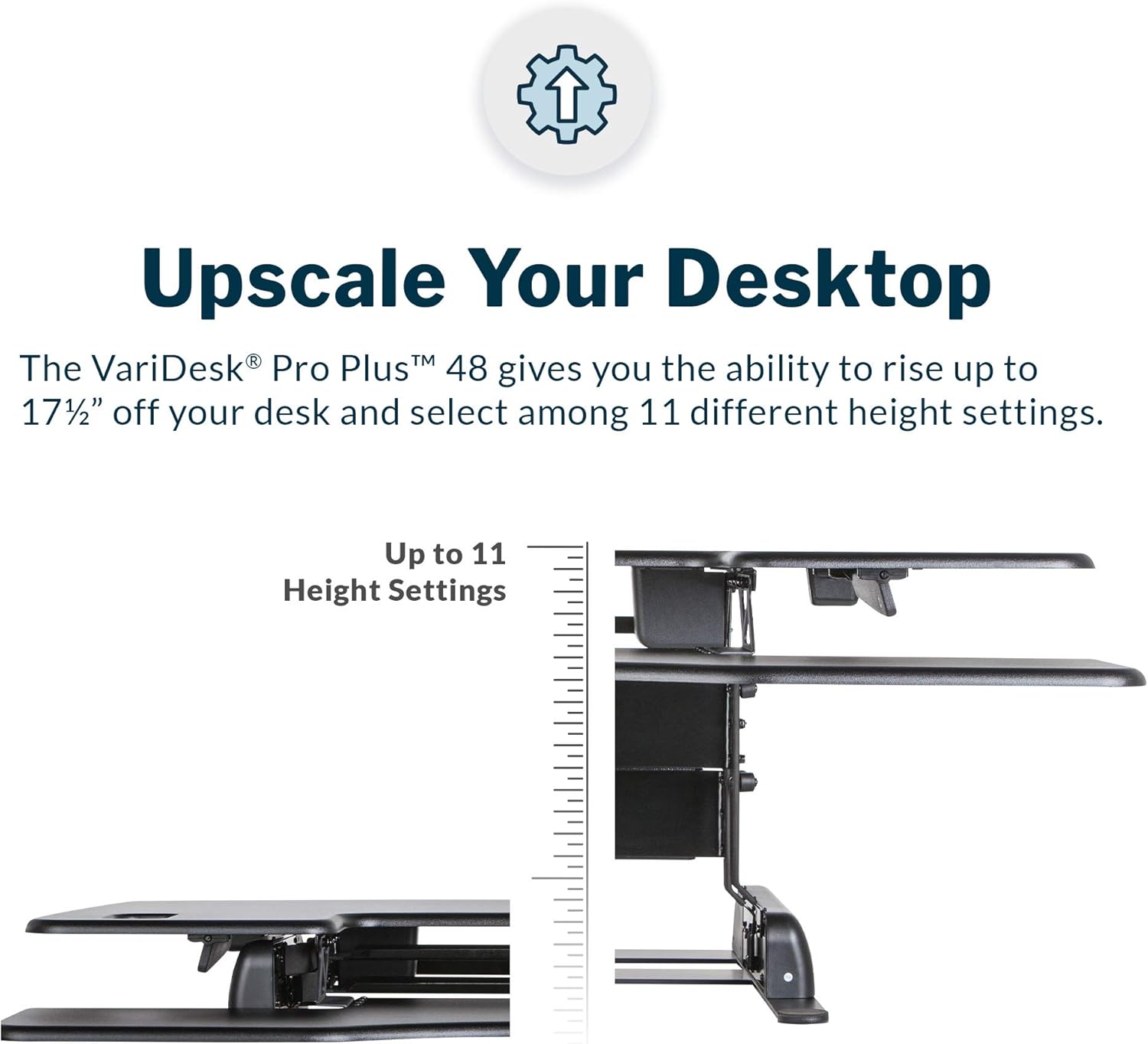 Adjustable Standing Desk Converter 🖥️ Ergonomic Spring-Assisted Sit-Stand Workstation ✨ Perfect for Home & Office