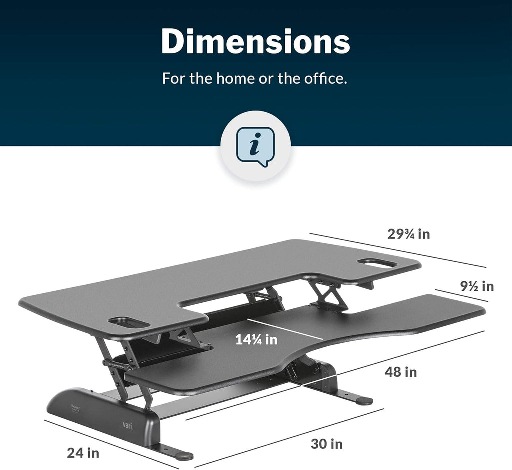 Adjustable Standing Desk Converter 🖥️ Ergonomic Spring-Assisted Sit-Stand Workstation ✨ Perfect for Home & Office