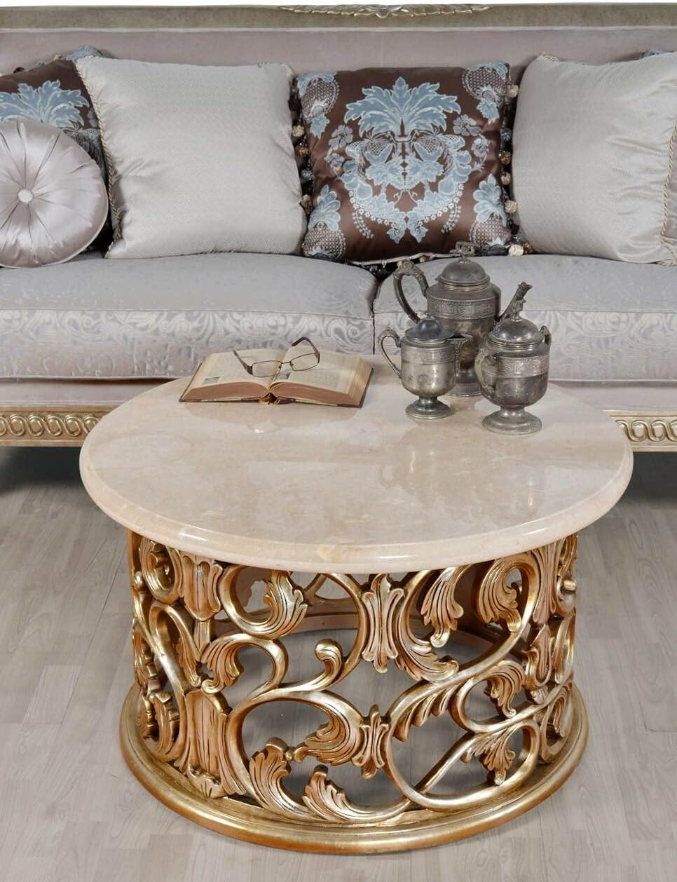Modern Platina Coffee Table 🪞 Sleek Glass & Metal Design for Stylish Living Room ✨