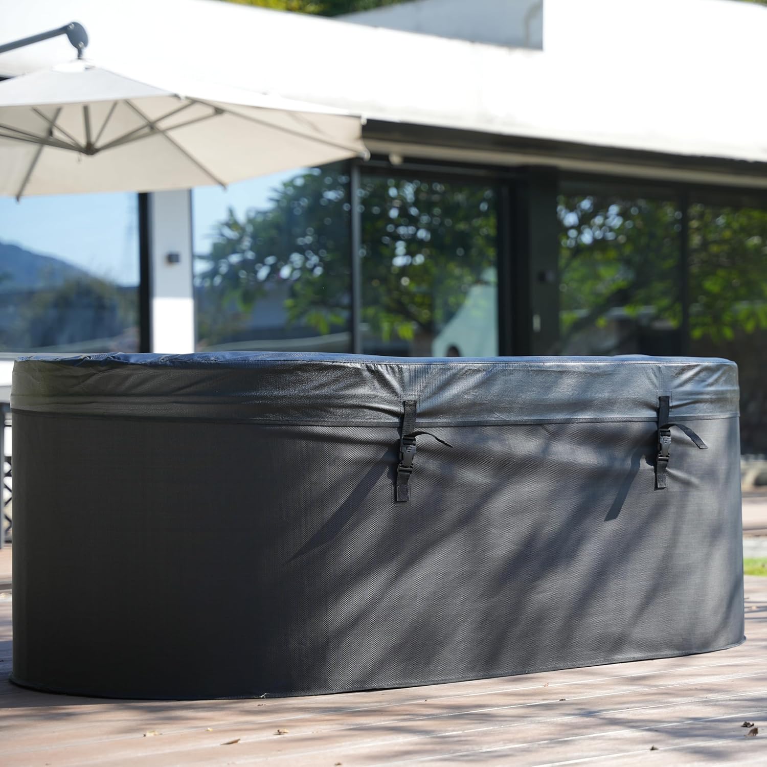2-Person Oval Spa Hot Tub 🛁 Relaxing Foam & Textilene Design with 90 Aqua Jets 🌊 Perfect for Backyard & Patio